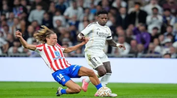 فينيسيوس جونيور يضيف الهدف الثالث لريال مدريد في شباك أتلتيكو مدريد بتسديدة رائعة